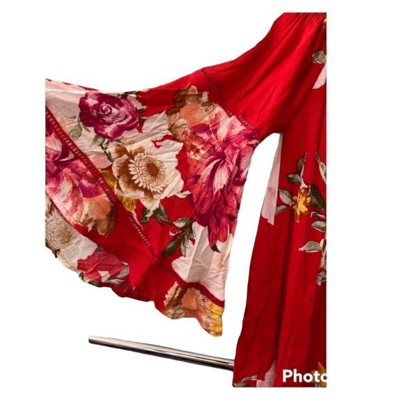 ODDY Off the Shoulder Floral Dress Size Large - Picture 3 of 5